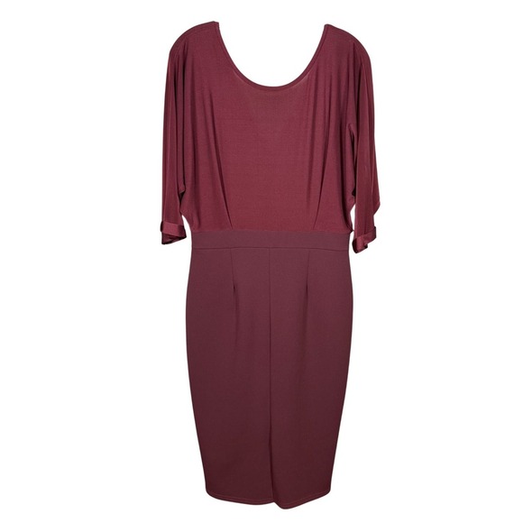 BOOHOO Women's Dress Bundle, Midi dresses, Maroon and Floral, Size 10 - Picture 2 of 15